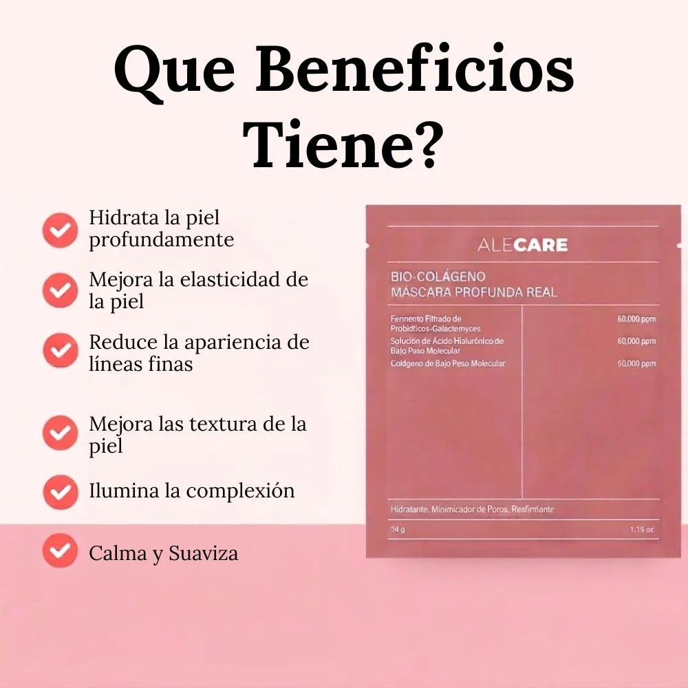 AleCare BioColágeno | Piel Firme, Luminosa en 1 Noche