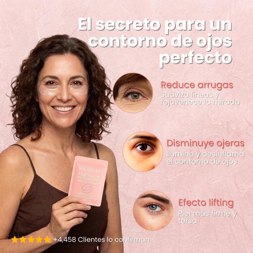 Parches MicroLift™ | Borra Ojeras, Bolsas y Arrugas en 2 Horas