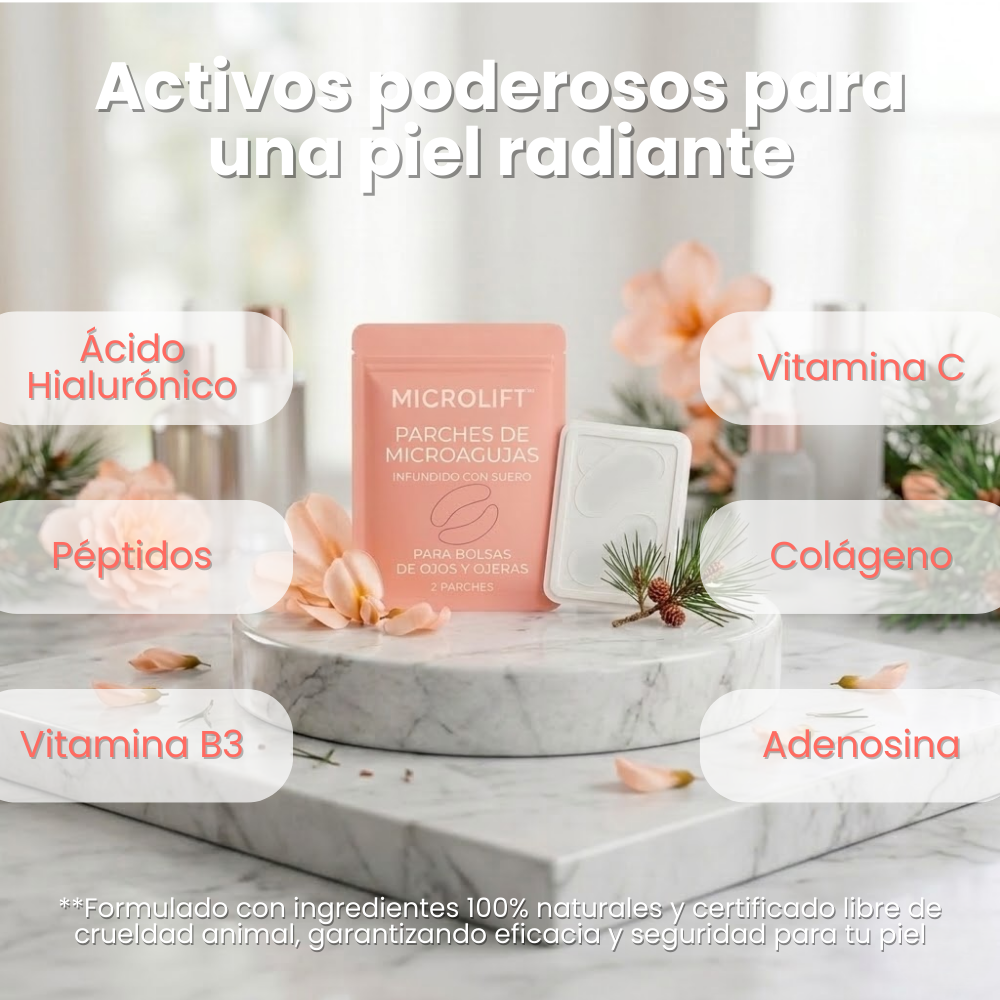 Parches MicroLift™ | Borra Ojeras, Bolsas y Arrugas en 2 Horas